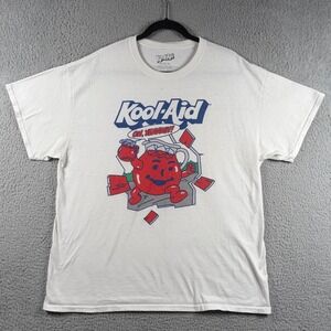 Kool-Aid Man Oh Yeah Graphic T Shirt Mens XL White Promo Mascot Retro Snack Tee